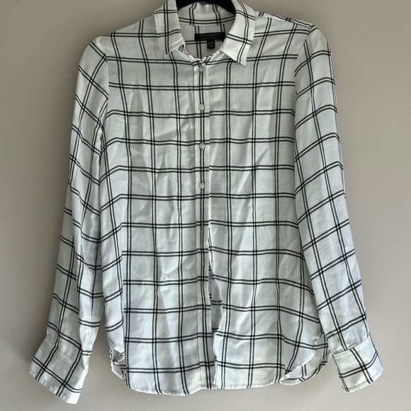 Banana republic button down plaid shirt size XS - Picture 1 of 6